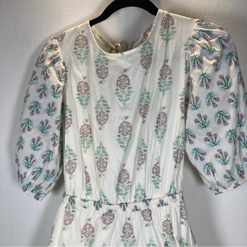 Christian Lacroix  Dress Ivory Multi Color Floral Printed A Line Size S Cotton - Picture 3 of 16